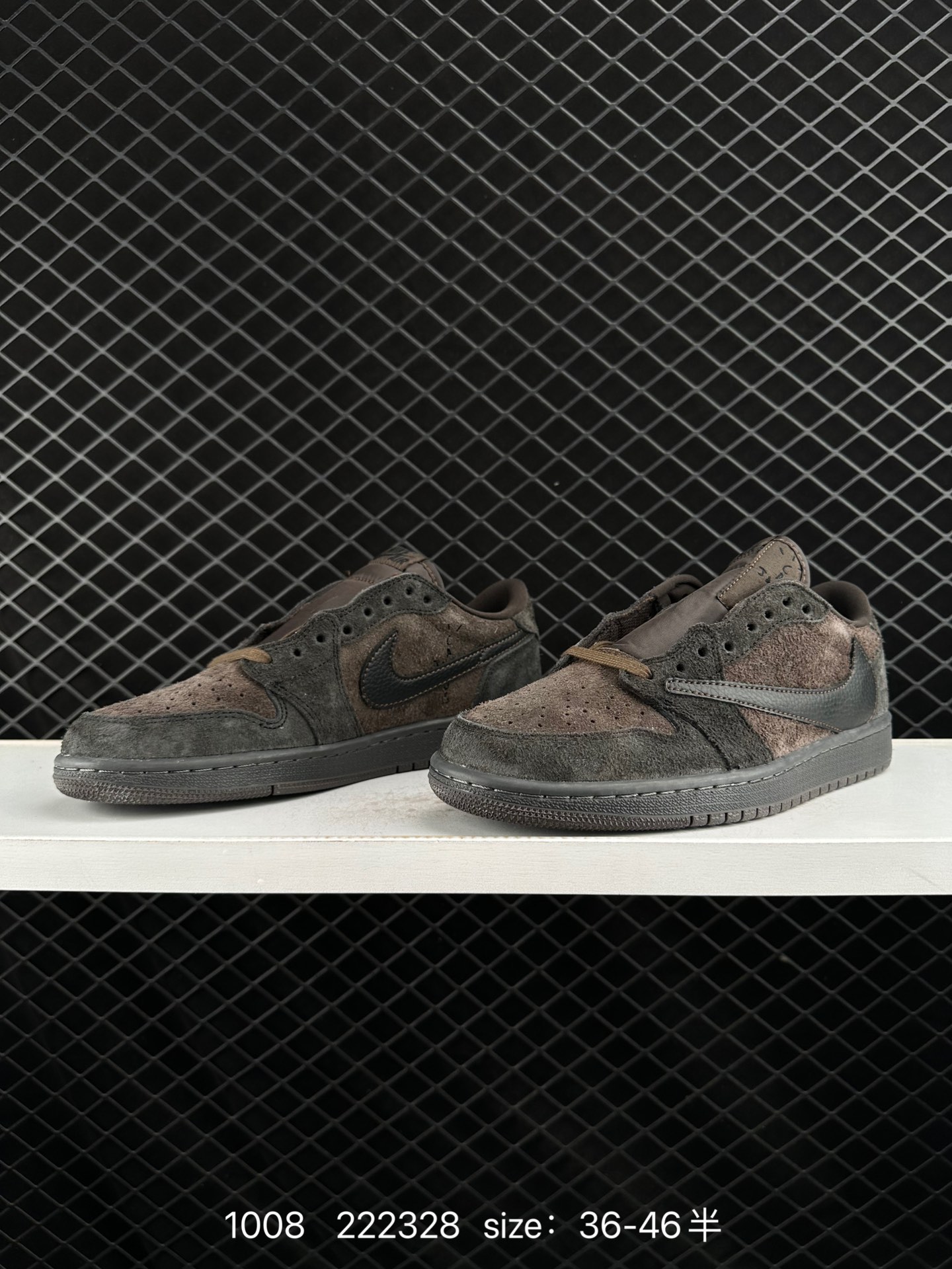 fragment design x Travis Scott x Nike Air Jordan 1 Low OG SP”Black/Green Toe“